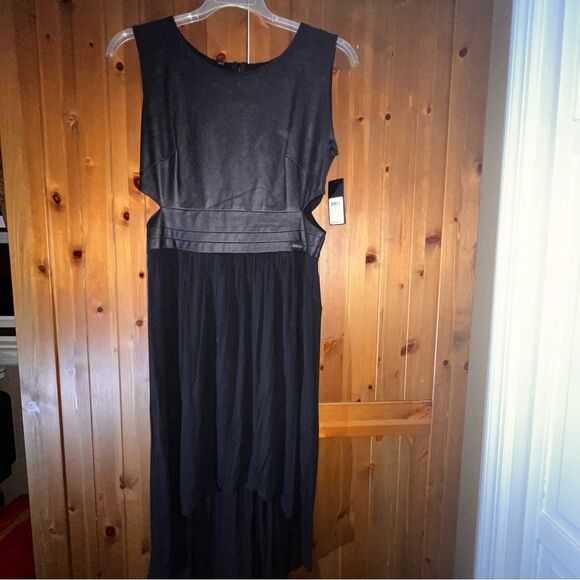 NWT GUESS Ximena Black Cut-Out Maxi Dress Size M - Picture 2 of 6